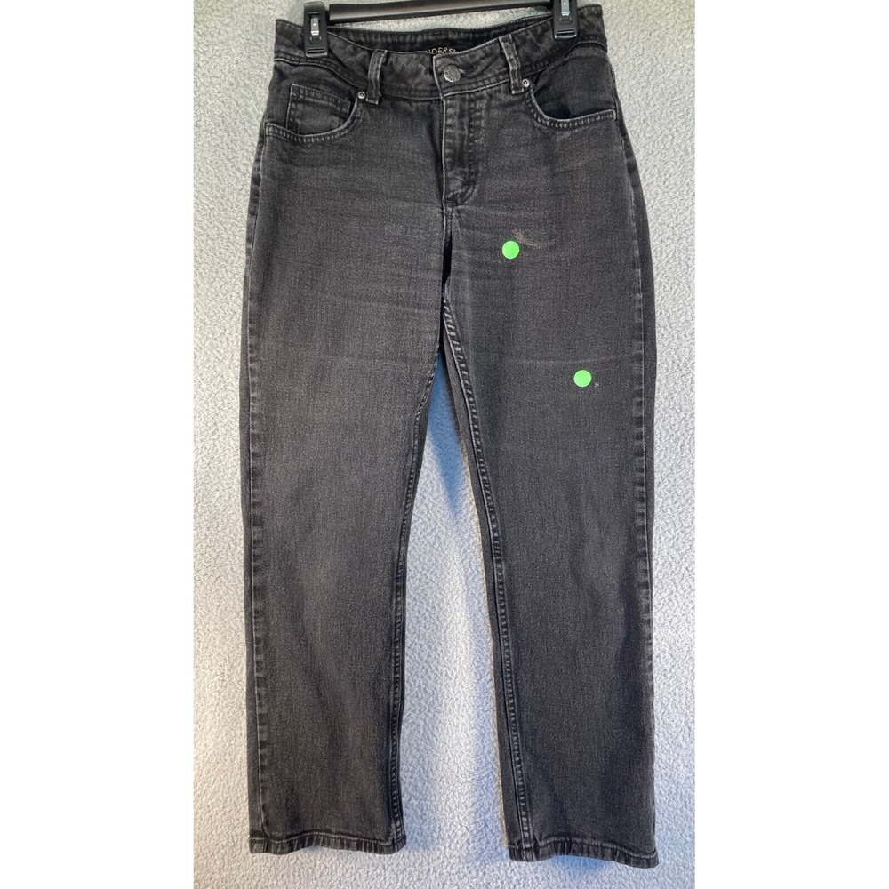 Riders by Lee Jeans‎ Women 8P Black Straight Leg Mid Rise Washed Denim FLAW